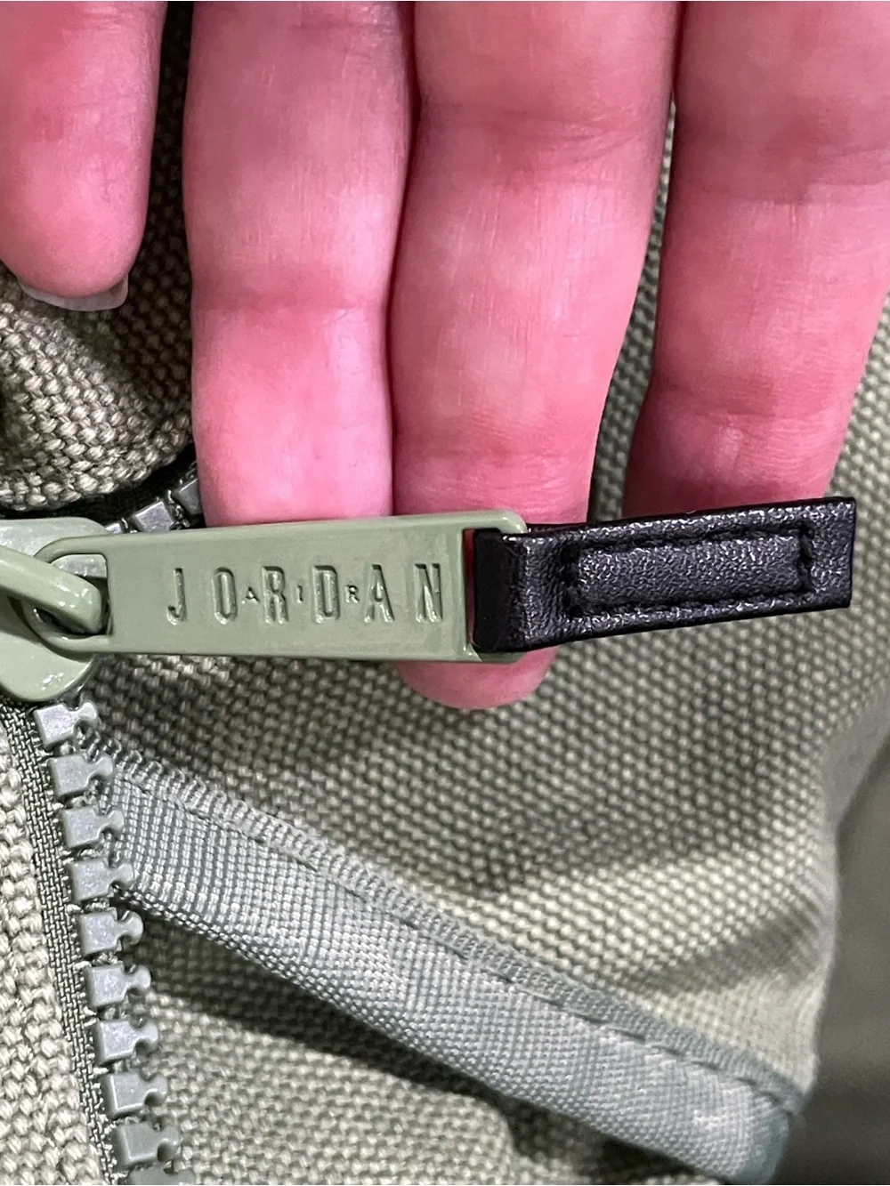 Jordan Olive Canvas Shoulder Tote